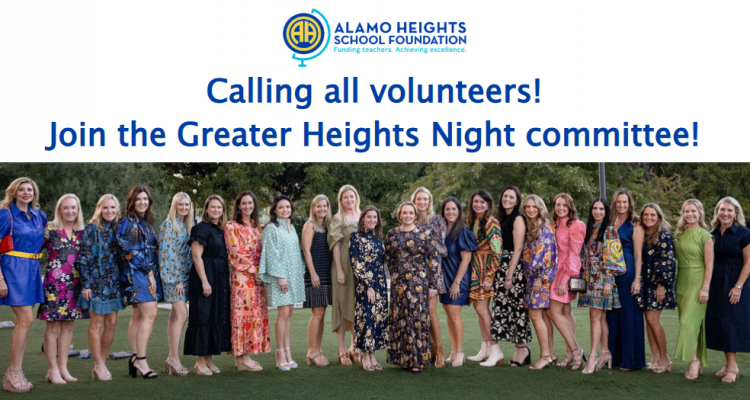 Calling all volunteers! Join our Greater Heights Night committee!