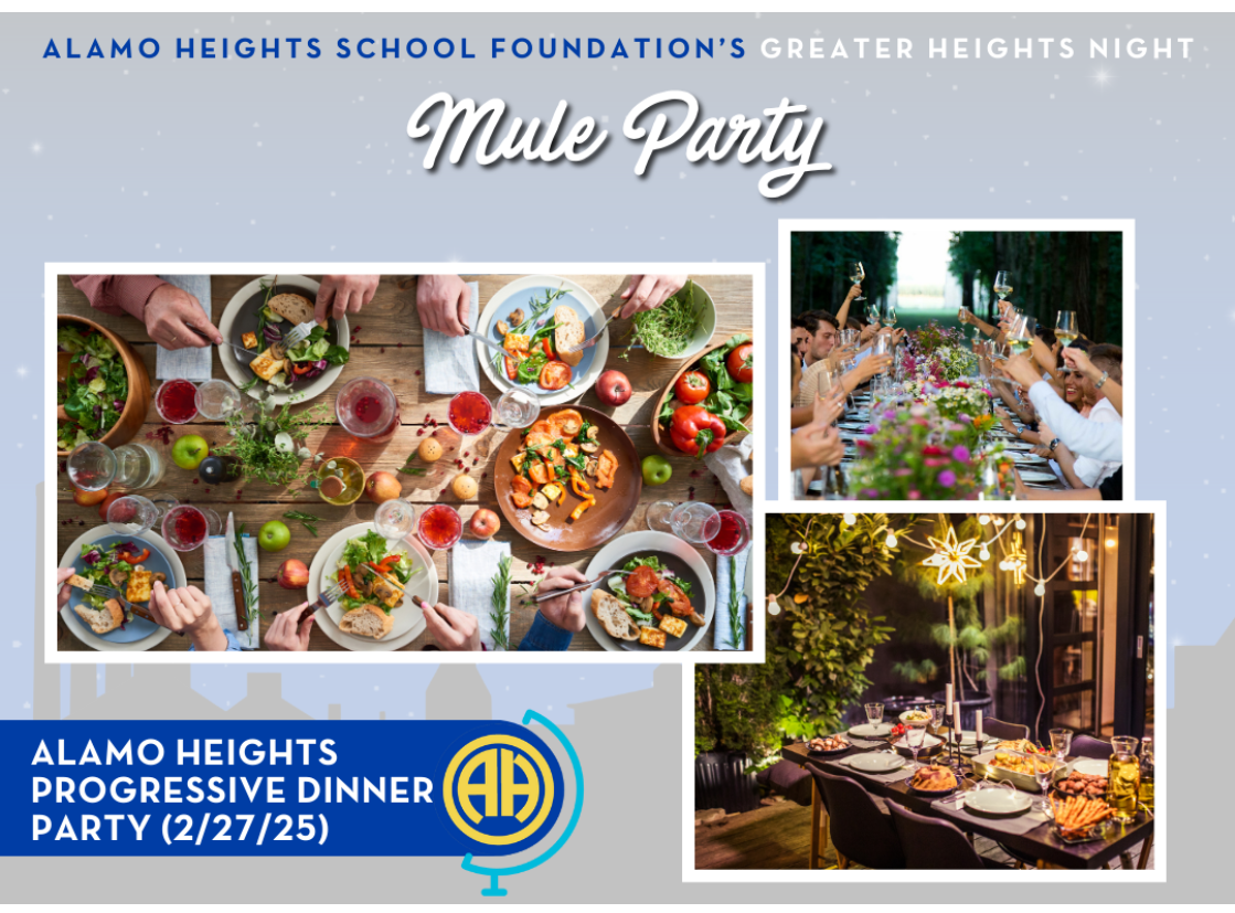 Greater Heights Night 2024 - Mule Party Auction - Alamo Heights Progressive Dinner Party on February 27th
