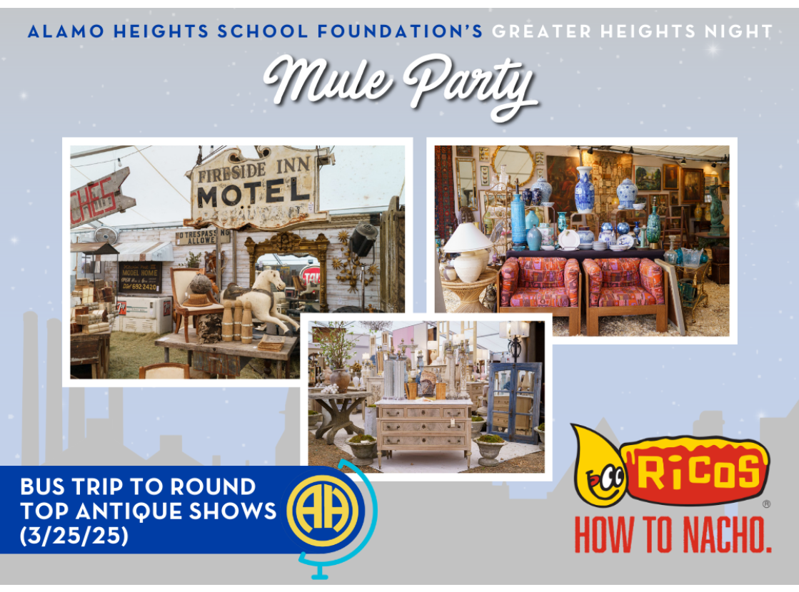 Greater Heights Night 2024 - Mule Party Auction - Bus Trip to Round Top on March 25th
